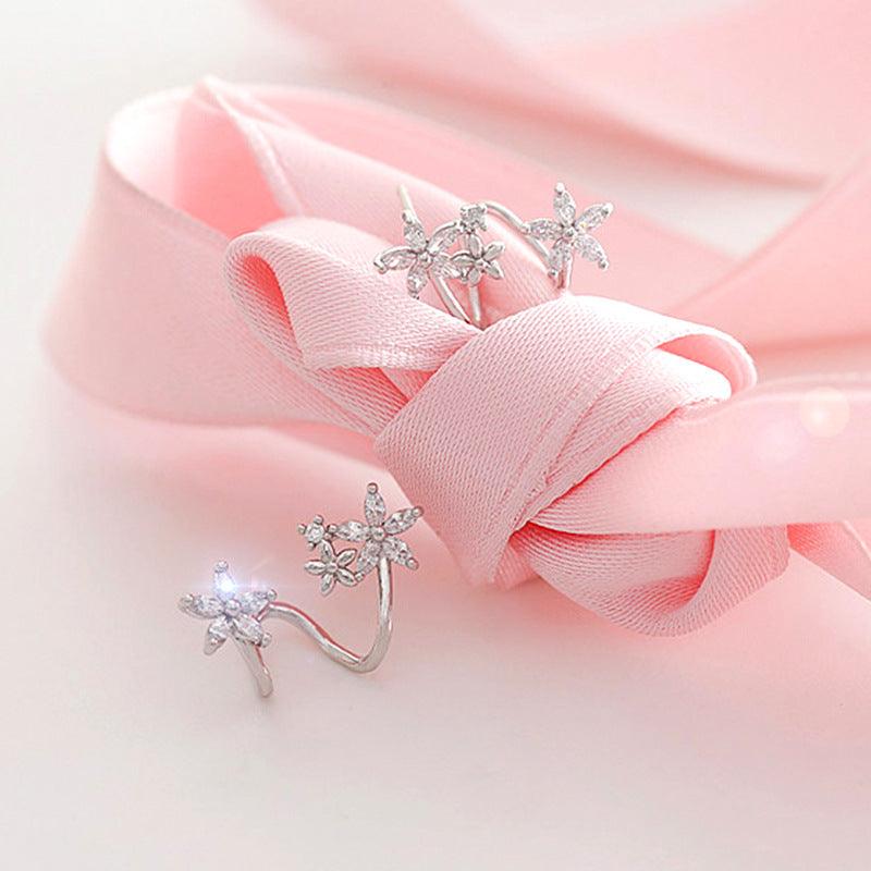 Short Hair Earrings Silver