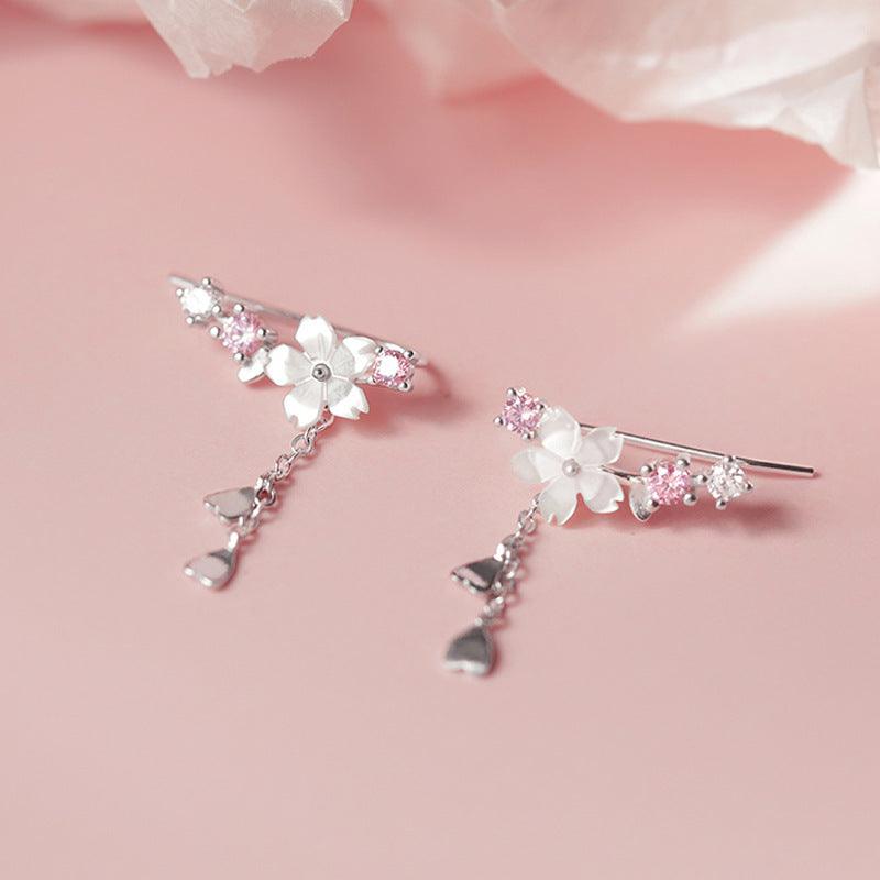 Elegant Flower Earrings | Daily Wear Silver