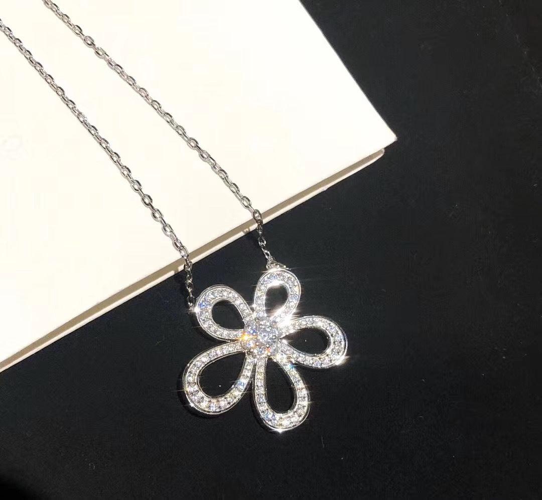 S925 Sterling Silver Five Petal Jewelry Set | Daily Wear