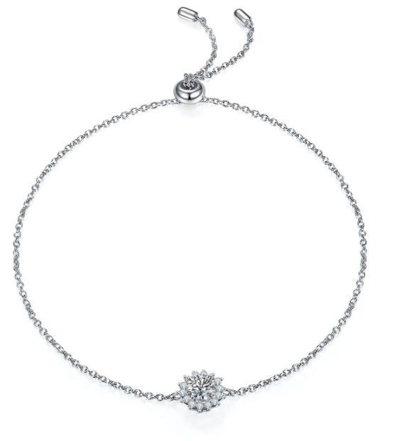 Daily Wear 925 Silver Jewelry Set Moissanite Bracelet