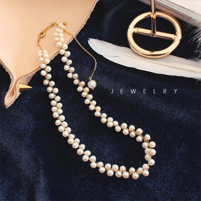 Hand-woven Pearl Necklace | Fashion Wear