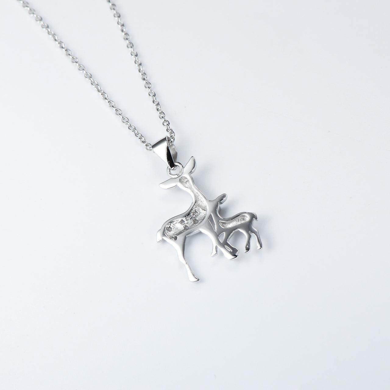 Fawn Pendant Necklace in 925 Sterling Silver