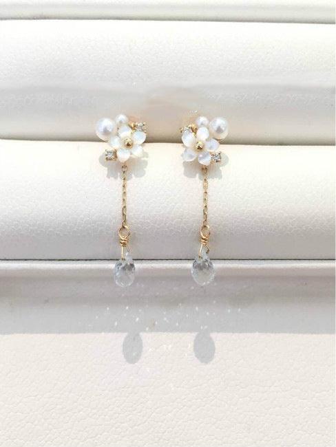 K Gold Platted White Shell Pearl Necklace Clavicle Chain