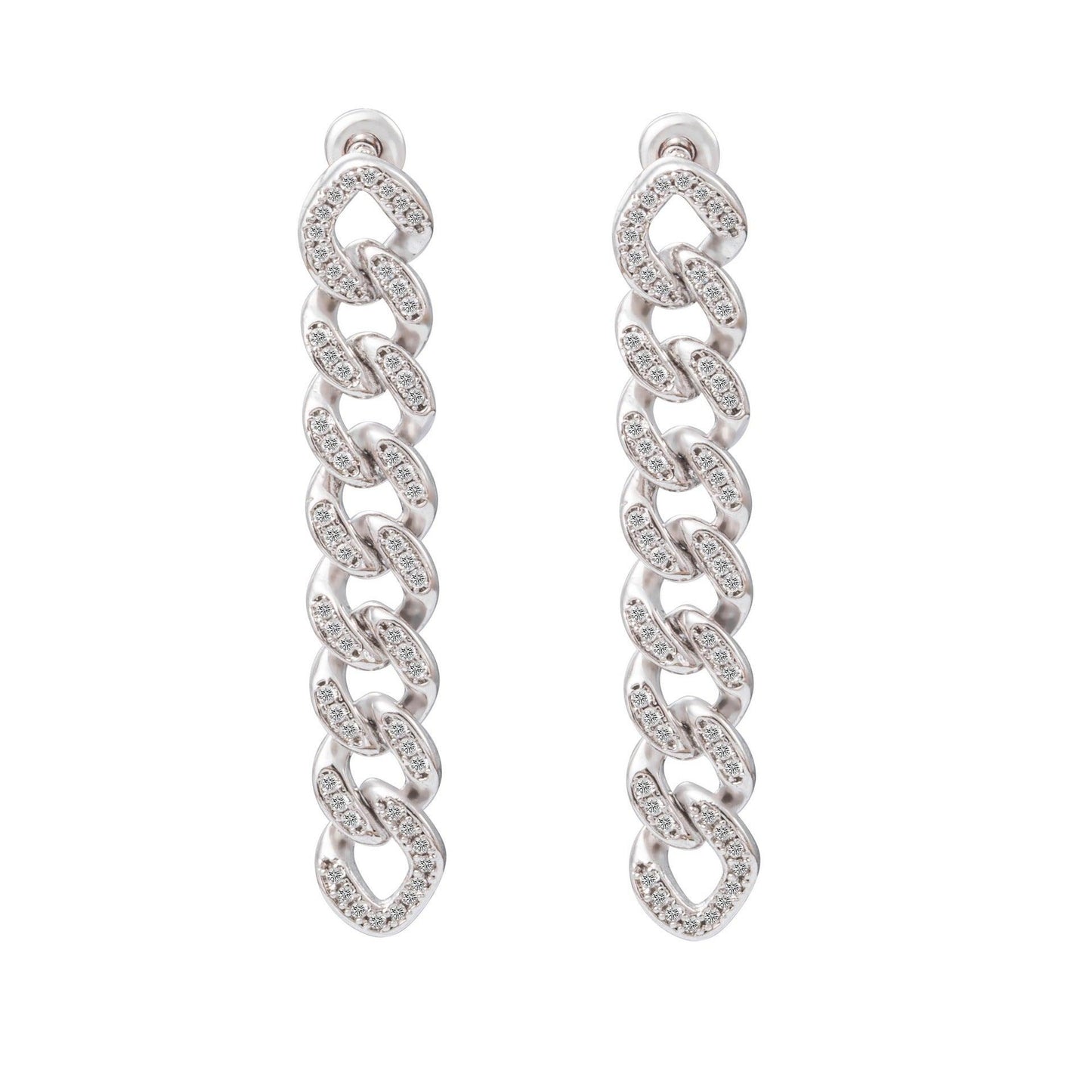 Simple Long Exquisite Water Drop Zircon Earrings for Women