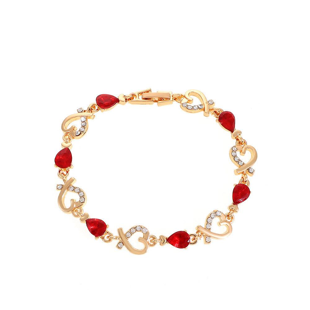 Rhinestones Heart-shaped Love Bracelet | Daily Wear B