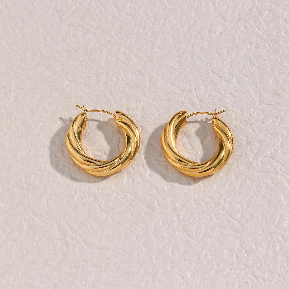 Denisse Twisted Hoop Earrings | 2025 Golden