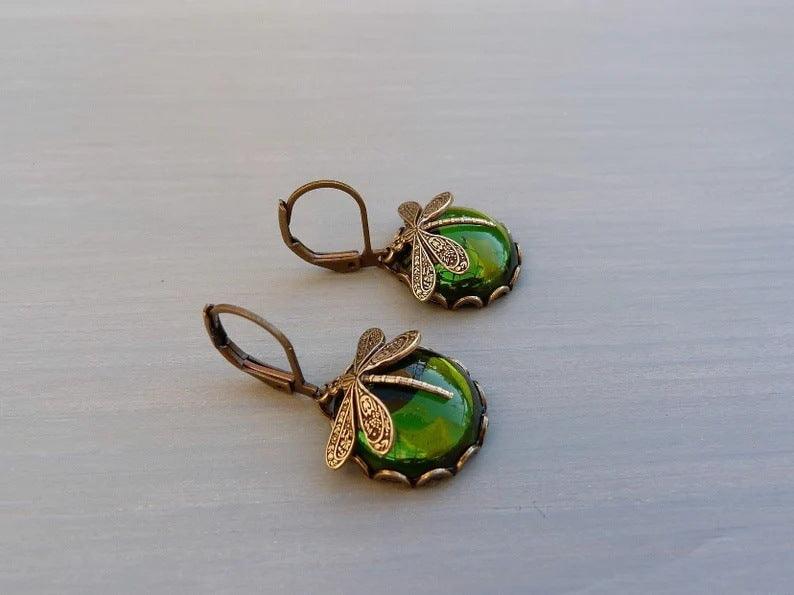 Hanging Vintage Dragonfly Pendant Earring | Daily Wear