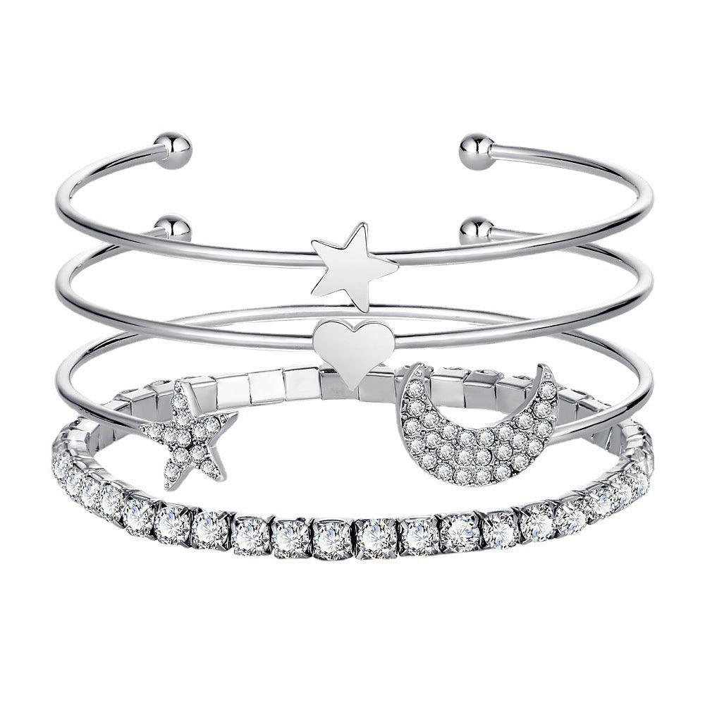 Elegant Moon Stars Cuff Bracelets | Beach Wear