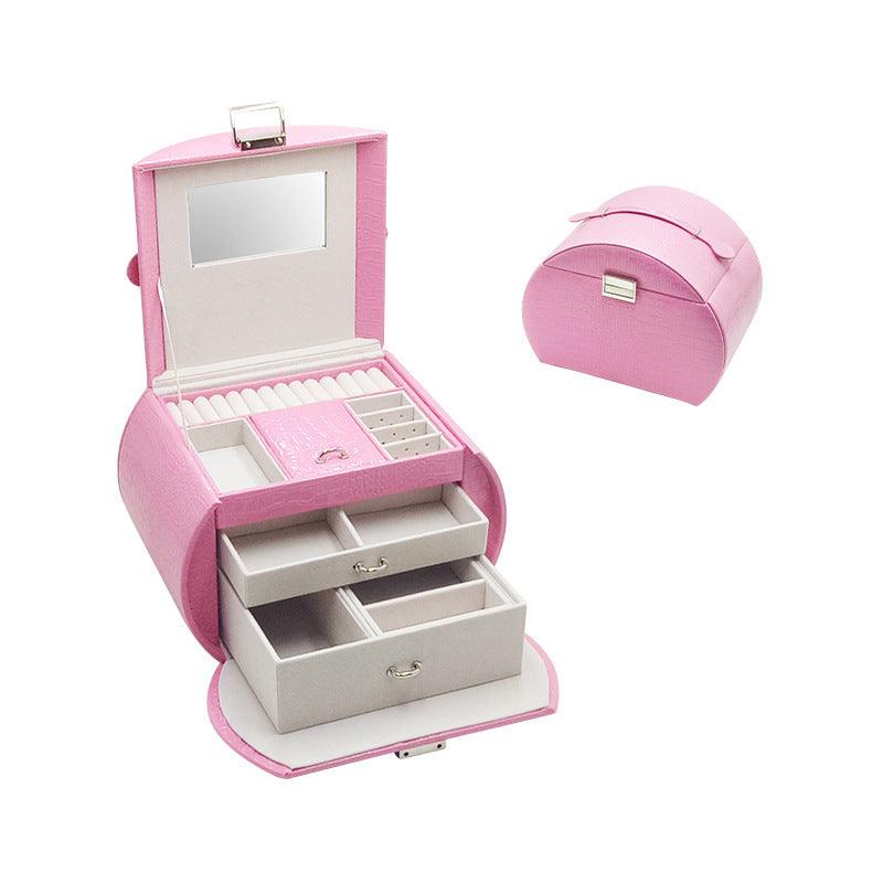 High-end Leather Jewelry Storage Drawer | Jewelry Storage Pink