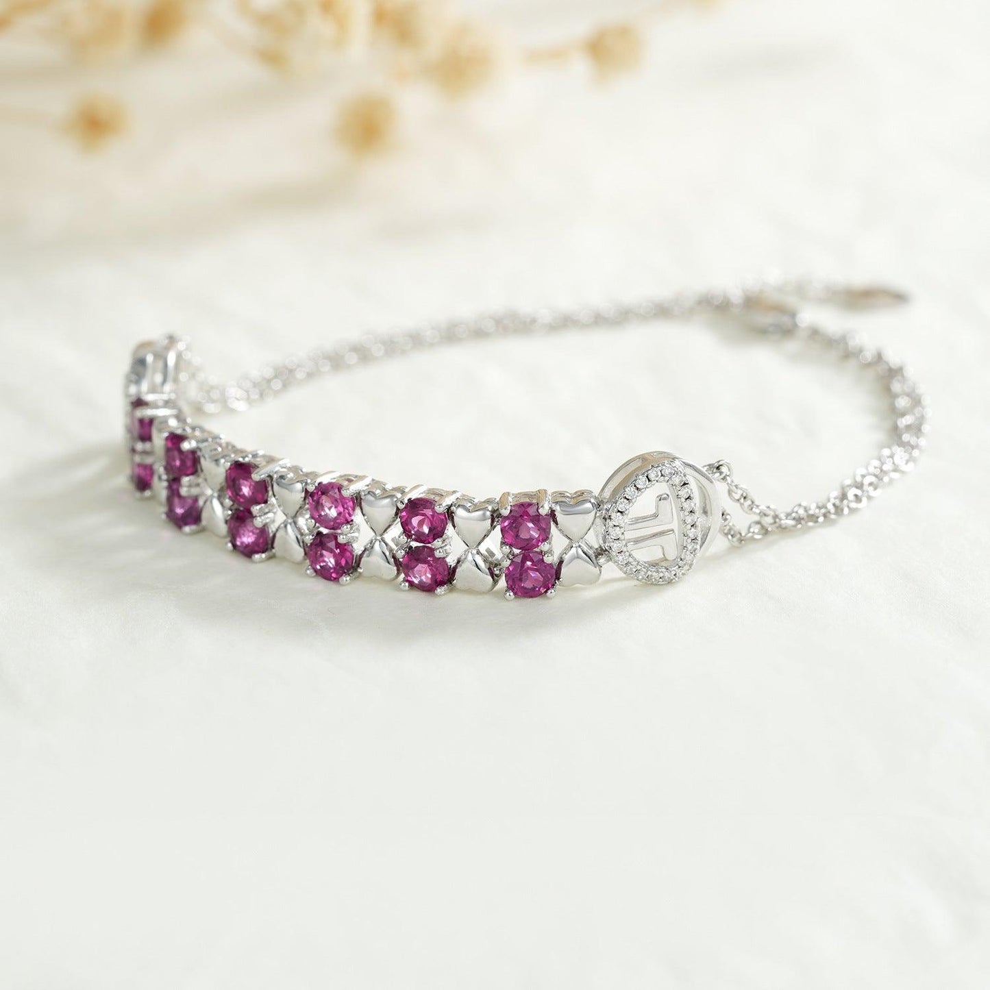 Elegant Purple Garnet Bracelet | Daily Wear