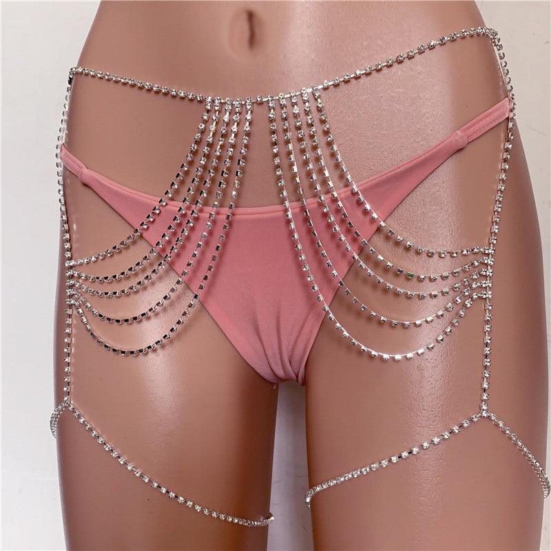 Multi-layer Rhinestone Waist Chain | Party Collection