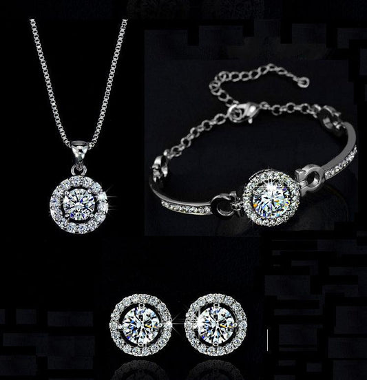 Elegant Versatile Jewelry Set | Daily Wear Silver Set of 3