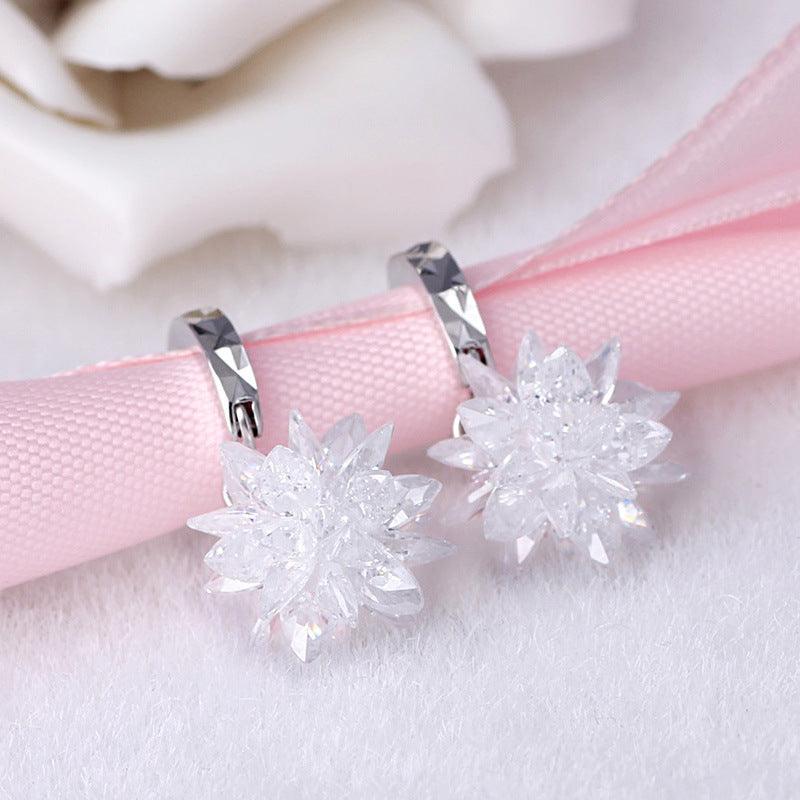 New Fashion Pure Beauty Ice 925 Silver Earrings Hypoallergenic