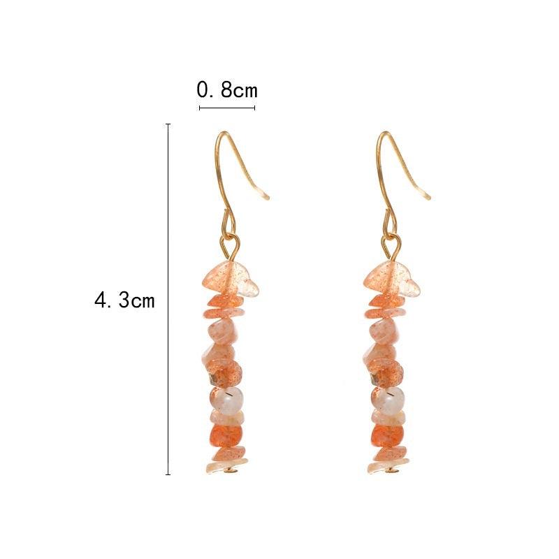 Natural Crystal Stone Earrings