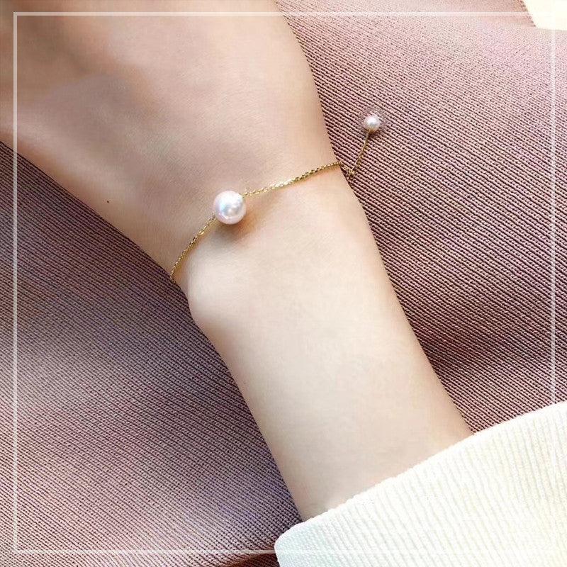 Japanese Akoya Sea Pearl Single Bracelet | Daily Wear