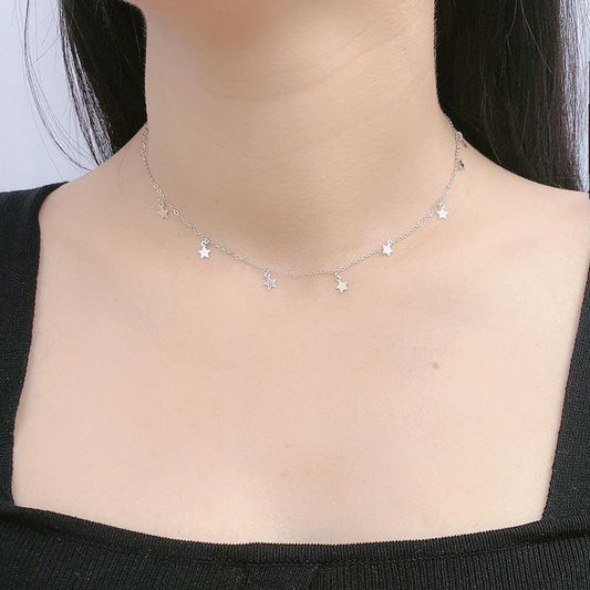 Star Tassel Necklace In S925 Sterling Silver