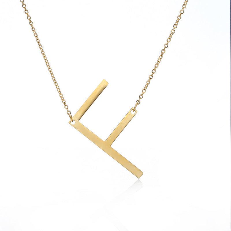 Initial Letter Pendant & Necklace | Gold Plated