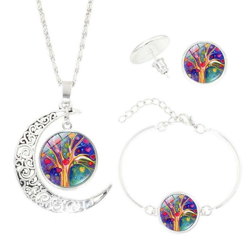 Tree of Life Gemstone Jewelry Set | Daily Wear 4