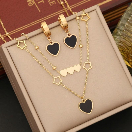Black Love Jewelry Suit | Daily Wear