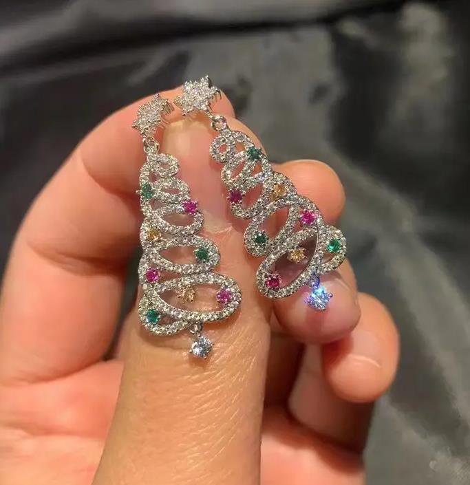 Colorful Zircon Tassel Earrings | Festive Wear