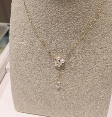 K Gold Platted White Shell Pearl Necklace Clavicle Chain 1 925 Silver