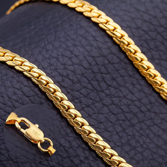 Daily Wear Unisex Necklace - Gold Platted 18K gold