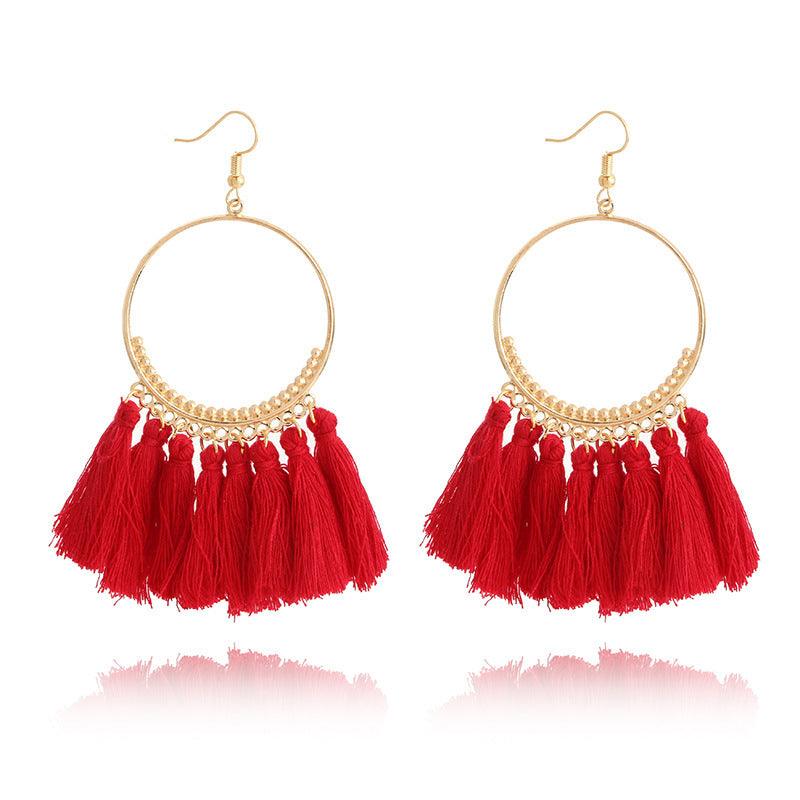 Big Round Drop Dangle Earrings | Beach Wear Gules