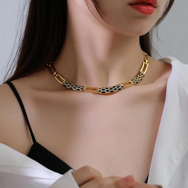 Korean Diamond Earring & Necklace Set | Fashion Wear Gold