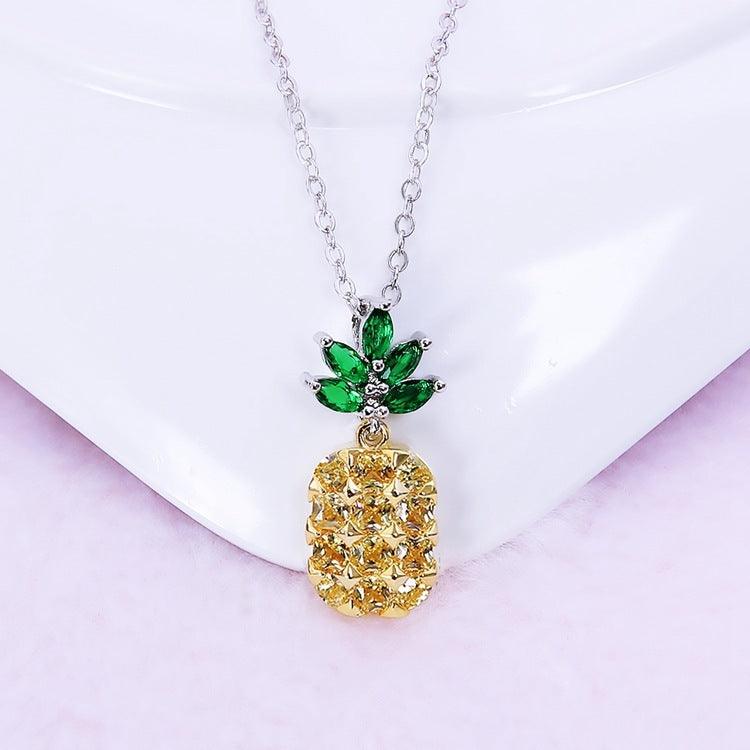 Pineapple & Coconut Crystal Earrings Set
