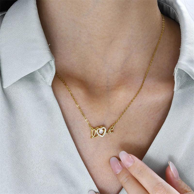 Love Necklace Female Daily Wear Jewelry