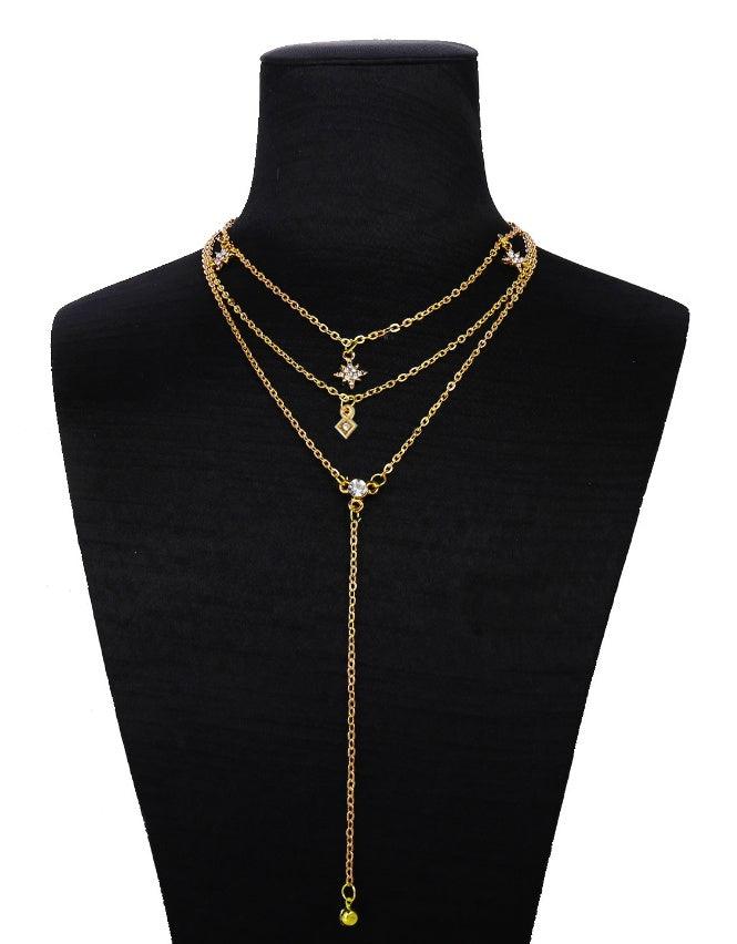 Moon Star Multilayer Necklace | Daily Wear Necklace