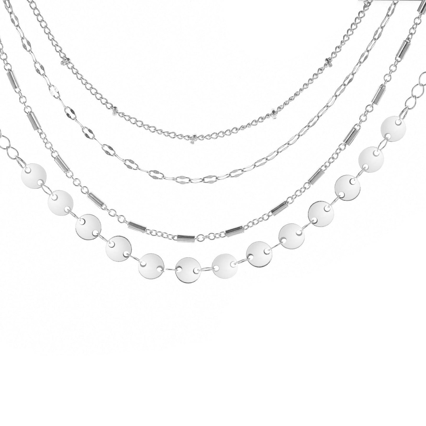 Elegant 4-Pack Set Bracelets | Daily Wear Silver
