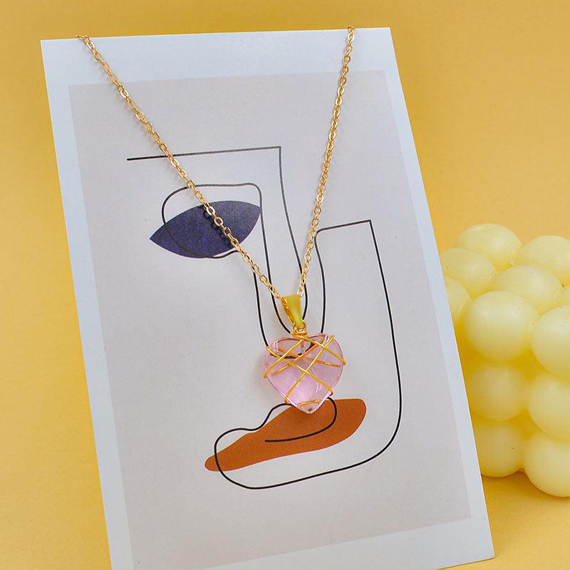 Crystal Stone Beach Jewelry | Summer Collection Pink