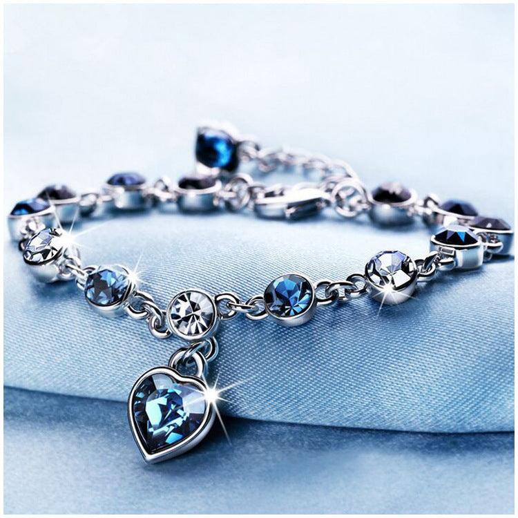 Heart Of The Ocean Crystal Bracelet | Fashion Jewelry