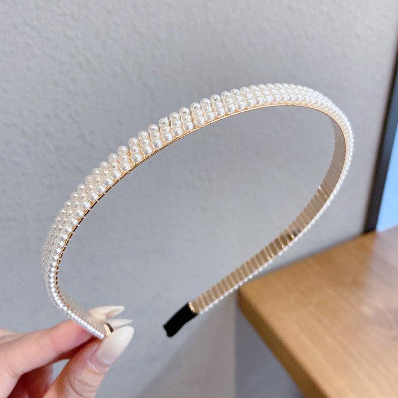 Elegant Thin Pearl Headband | Daily Wear B