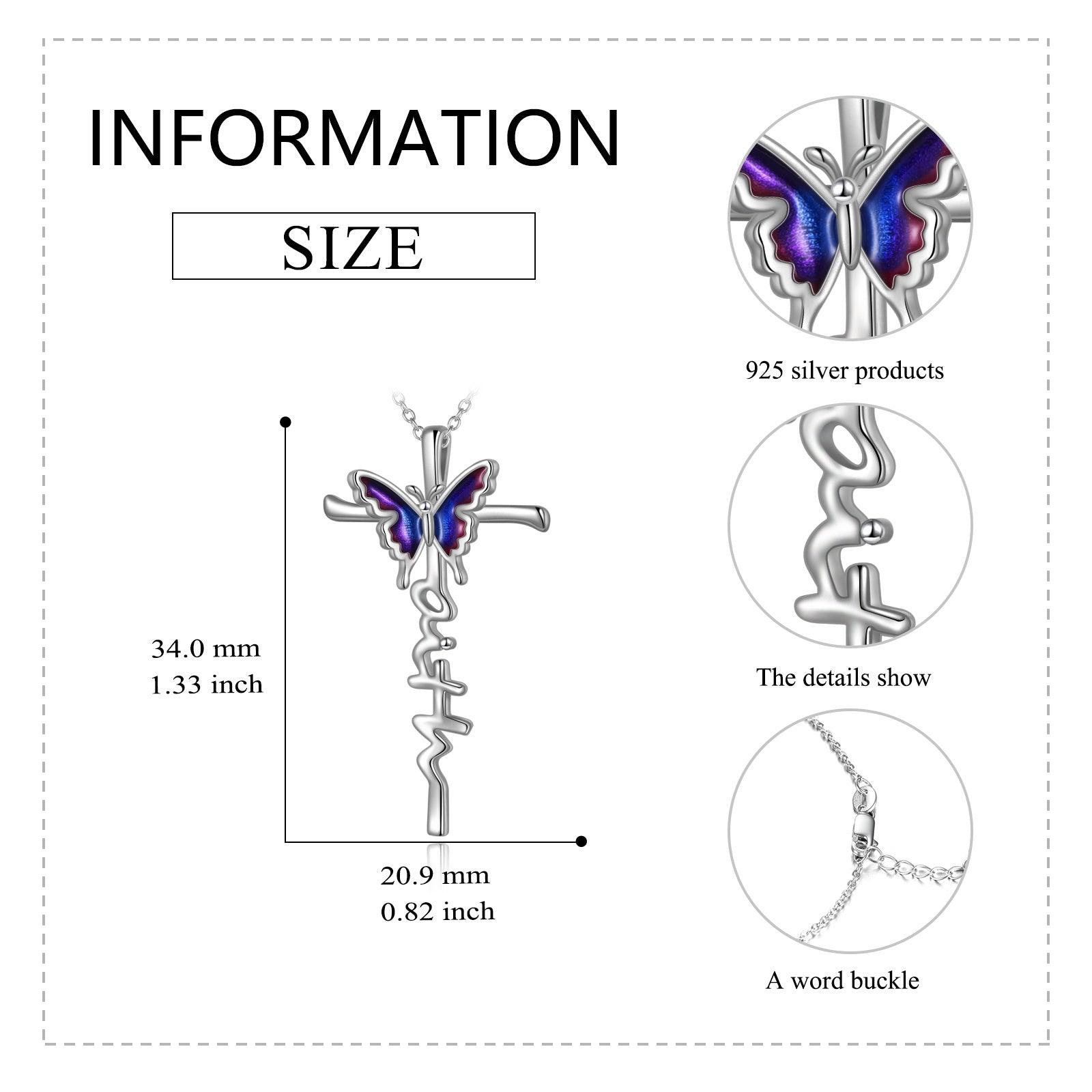 Butterfly Cross Necklace | Daily Wear