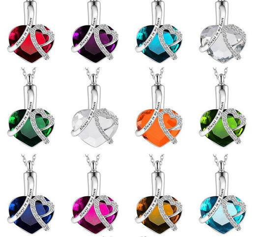 Heart-Shaped Pendant And Perfume Bottle Necklace