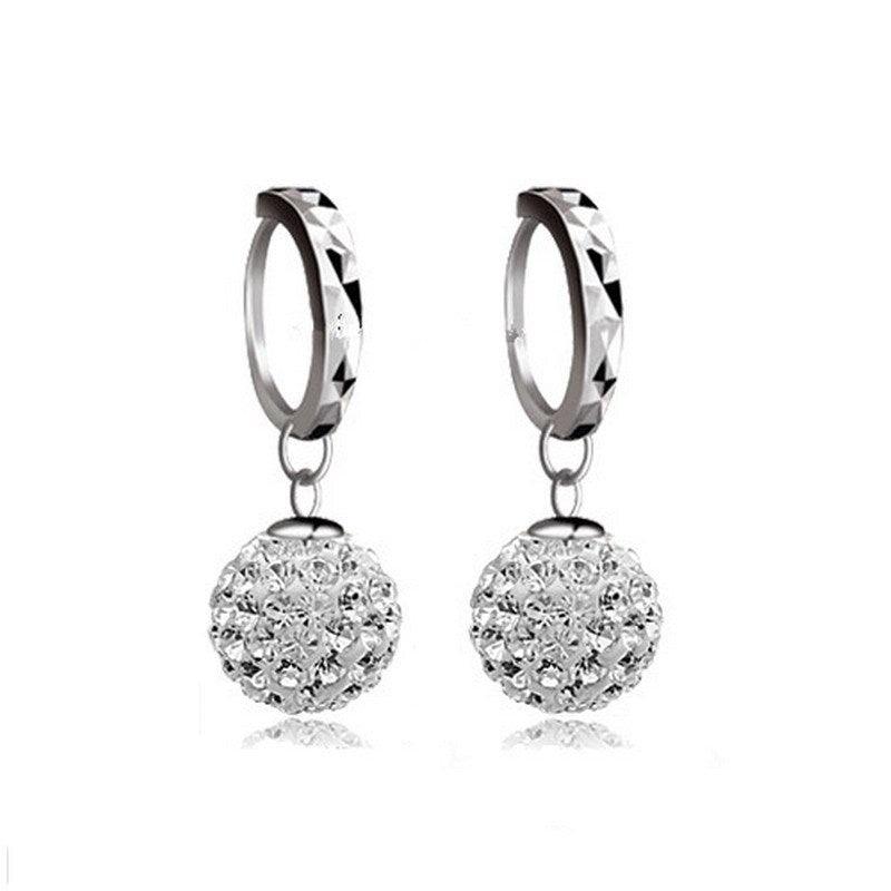 Round Diamond Ball Earrings | Daily Wear Cut Noodles
