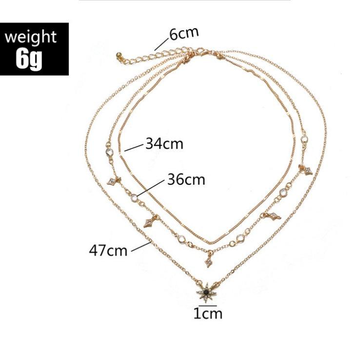 Multi-layer Star Pendant Handmade Necklace | Daily Jewelry