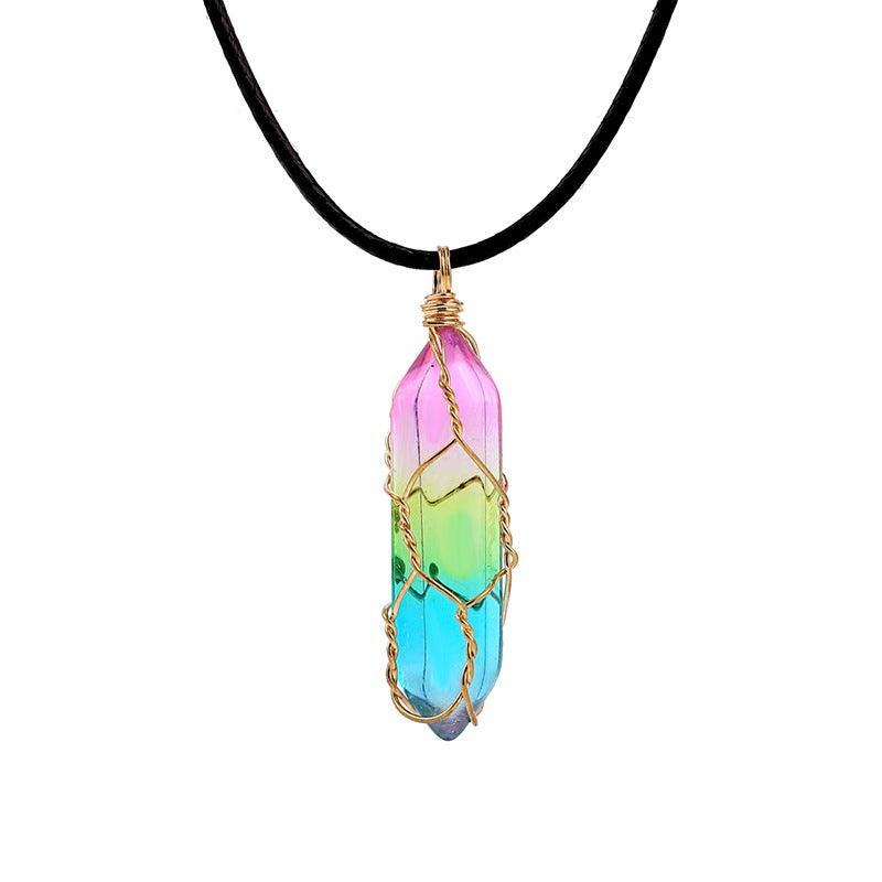 Transparent Geometric Crystal Necklace | Fashion Wear Color 1PCS
