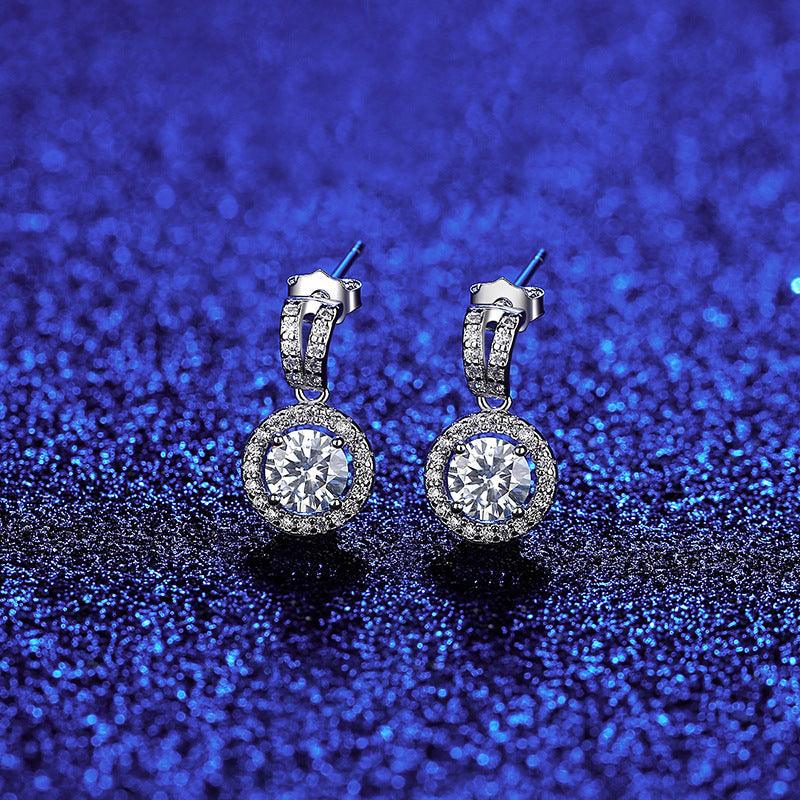 Moissanite Earrings S925 Sterling Silver Stud Earrings MSE031style