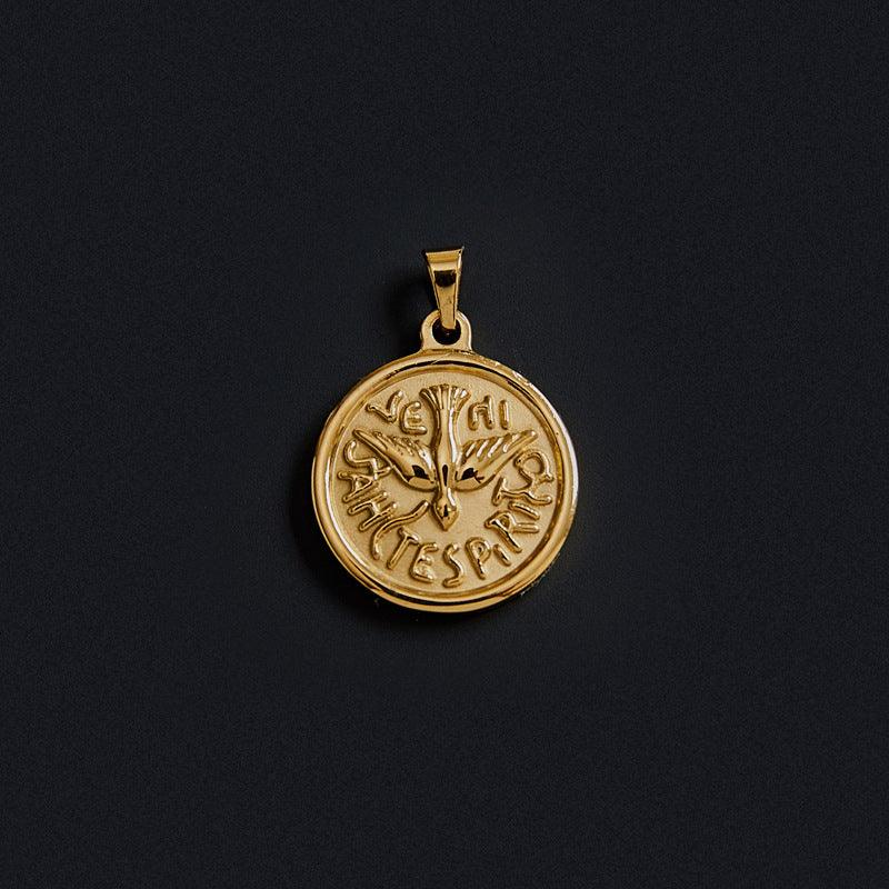 Cross Peach Heart Pendant - Daily Wear L