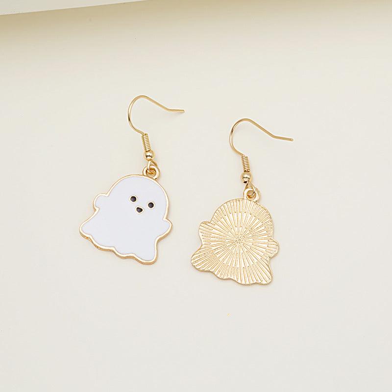 Cute Pumpkin Spooky Oil Drip Alloy Earrings