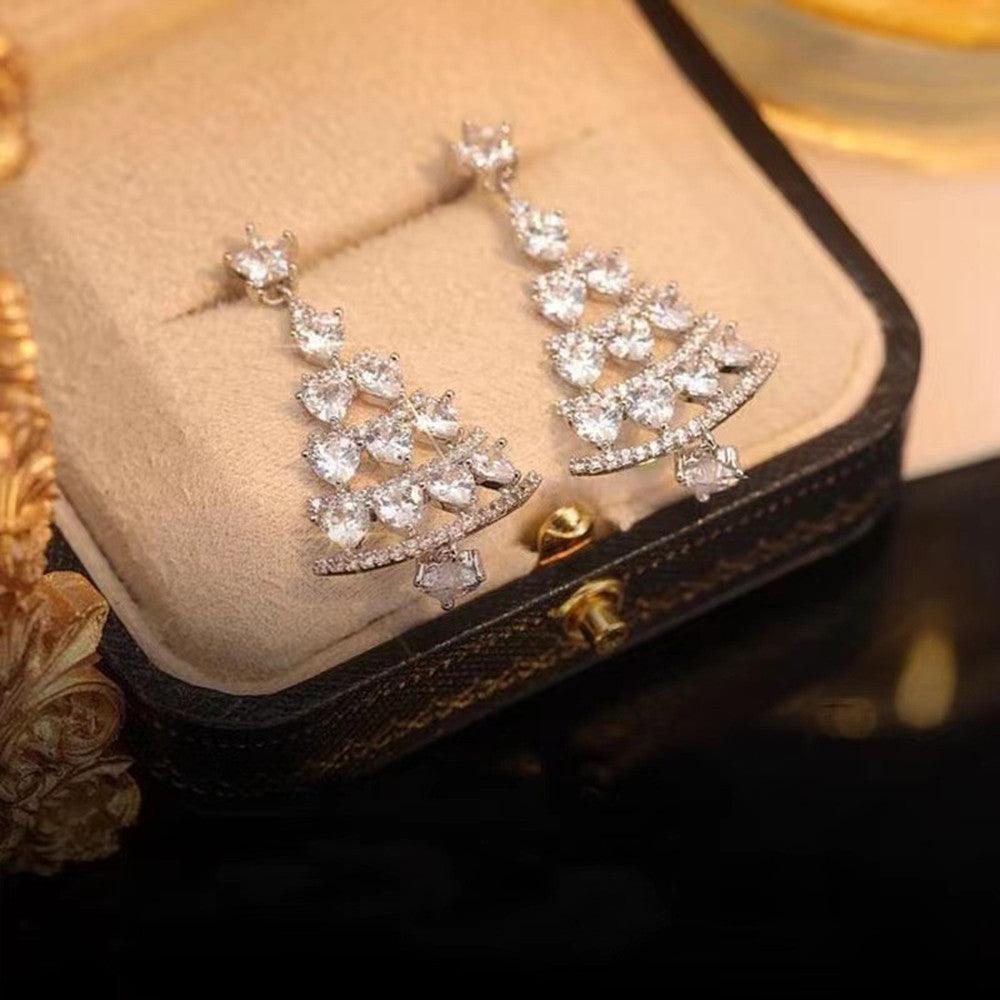 Silver Needle Earrings | Festive Wear Silver