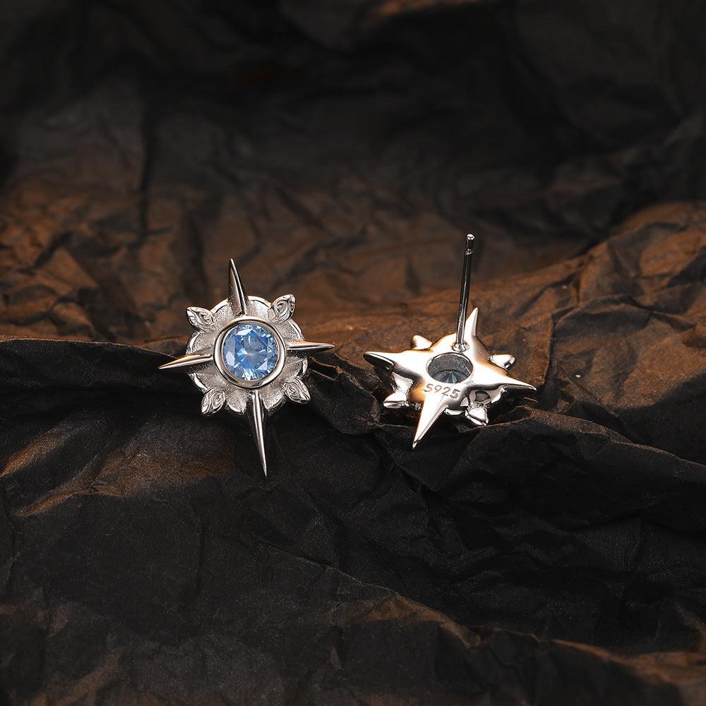 Special-interest Design 925 Sterling Silver Hexagram Stud Earrings