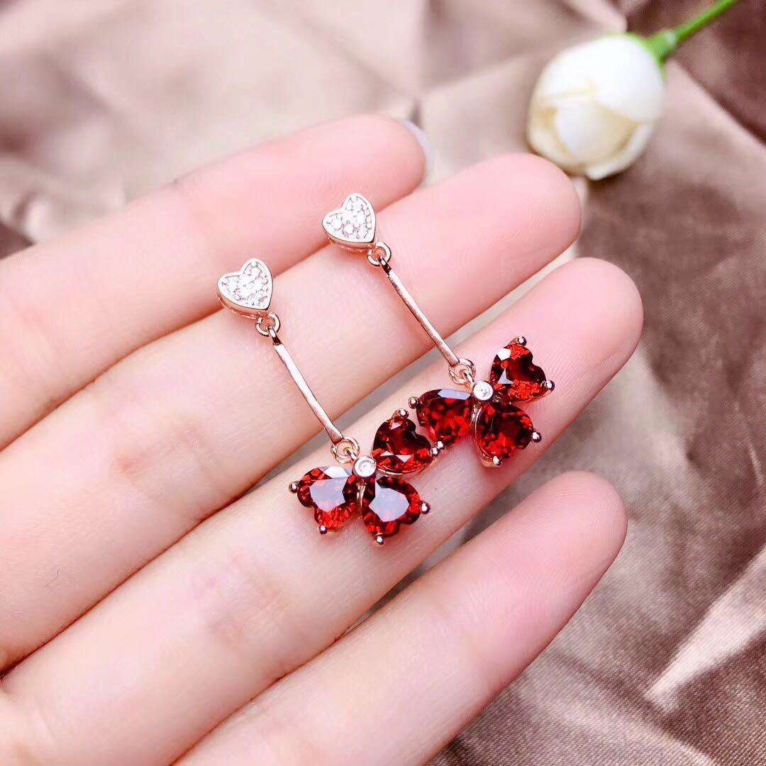 Pigeon Blood Ruby Jewelry Set 2025 Earrings