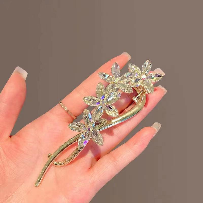 BoldlyBeautiful - Fairy Flower Hairpin With Crystal Design - BoldlyBeautiful