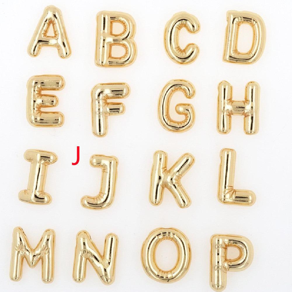 Glossy Letters Pendant Necklace | Fashion Wear J Gold