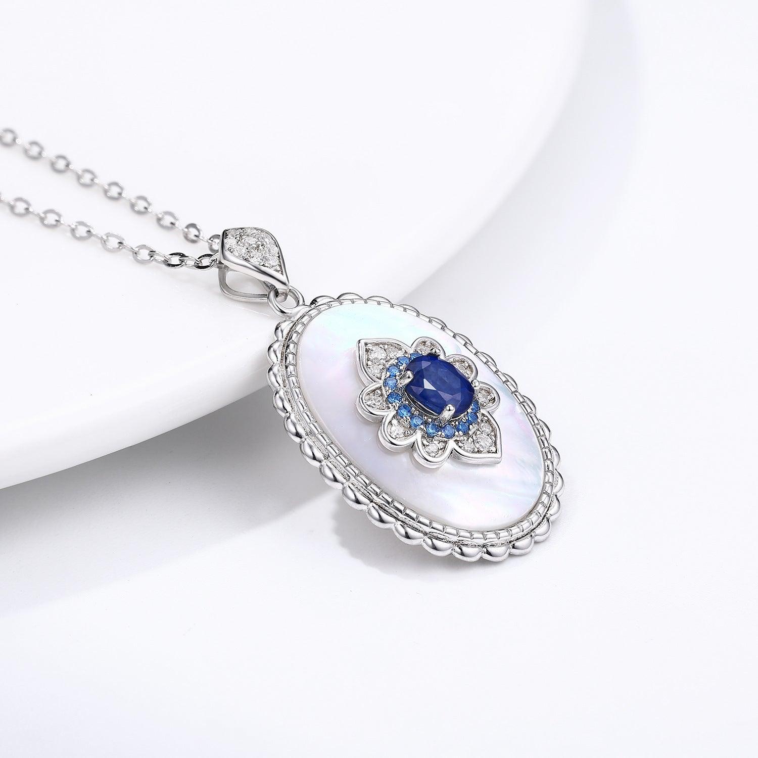 Sapphire Diamond Pendant Necklace 2025 | Daily Wear