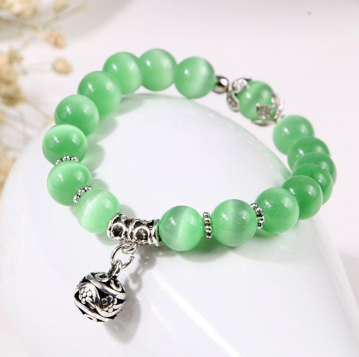 Demi-fine Opal Beads Bracelet | Daily Wear Green